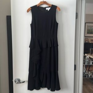 Dress Michael Kors collection  black sleeveless with ruffle skirt